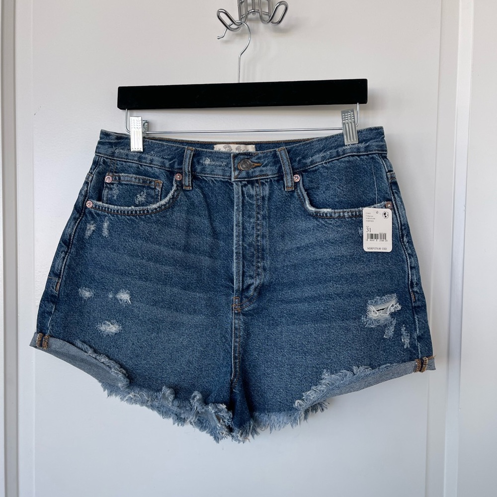 Free People We The Free High Waist Women’s Shorts Deep Sea Size 27
